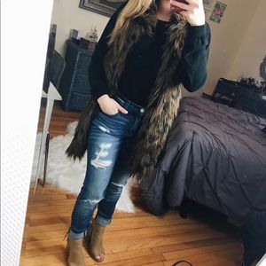Fur trim vest